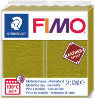 FIMO EFFECT LEATHER Pâte à modeler, 57 g, olive