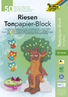 folia Riesen Tonpapierblock, (B)240 x (H)340 mm, 130 g qm