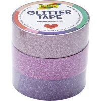 folia Deko-Klebeband "Glitter Tape", rosa pink...