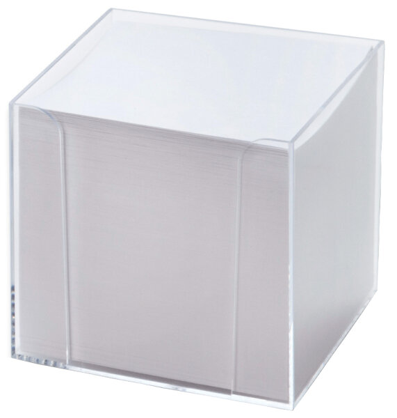 folia Bloc cube avec boîtier, plastique, transparent