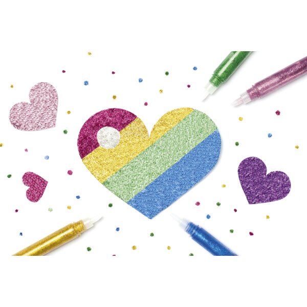 folia Colle pailletée  Glitterglue, 9,5 ml, couleurs