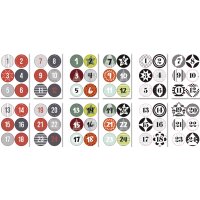 folia Stickers de Noel CALENDRIER DE LAVENT, assorti