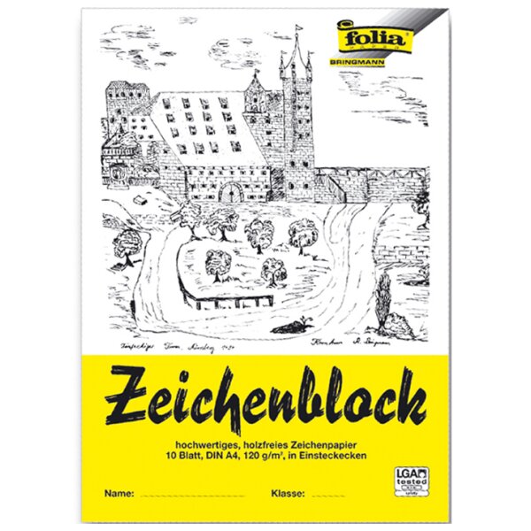 folia Bloc &agrave; dessiner, A3, 120 g/m2, 10 feuilles