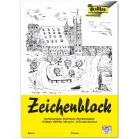 folia Zeichenblock, DIN A4, 120 g qm, 10 Blatt