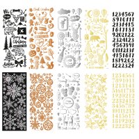 folia Relief-Sticker WEIHNACHTEN, Blattformat: 100 x 240 mm