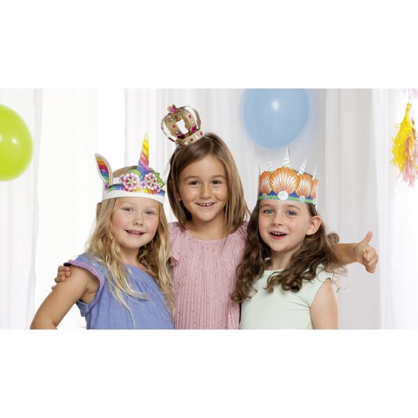 folia Kit de chapeaux pour enfant CONTE, carton, blanc