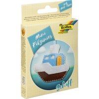 folia Mini Filz-Nähset "Filzinies", 11-teilig, Flamingo