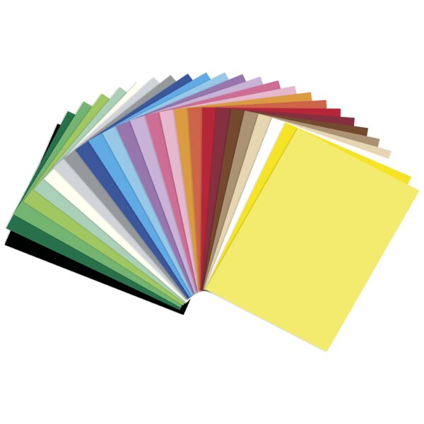 folia Carton de bricolage, A4, 300 g/m2, 25 couleurs