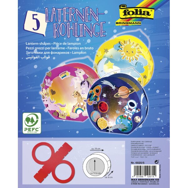 folia Lampion prédécoupé, en papier photo, vert sapin