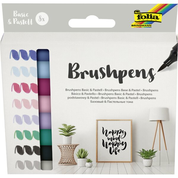 folia Stylo pinceau Brush Pens Basic, kit de 4