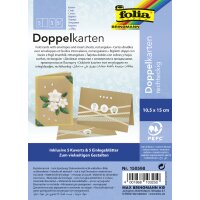 folia Doppelkarten, 105 x 150 mm, 220 g qm, natronbraun