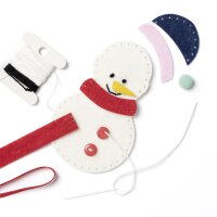 folia Mini Filz-Nähset "Filzinies", 19-teilig, Lebkuchenhaus