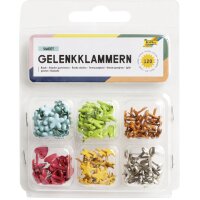 folia Musterbeutelklammern Brads "Rund", sortiert