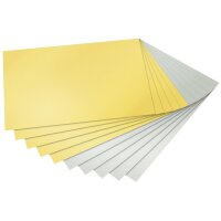 folia Tonpapierblock, DIN A4, 130 g qm, gold und silber