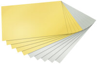 folia Tonpapierblock, DIN A4, 130 g qm, gold und silber