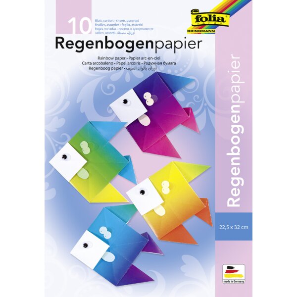 folia Pochette de papier arc-en-ciel, 225 x 320mm, 100g/m2