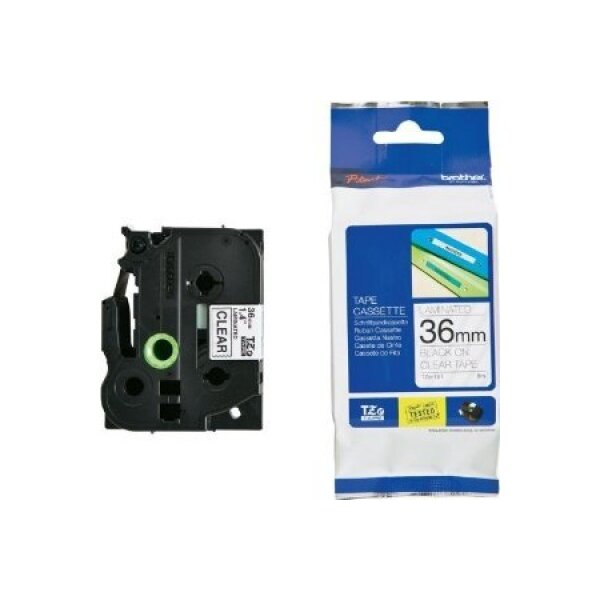 PTOUCH Ruban, laminé noir/transp. TZe-161 PT-3600 36 mm
