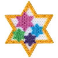 Hama Plaque pour perles midi Grande étoile, blanc