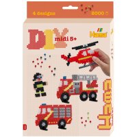 Hama Perles à repasser midi Pompiers, coffret cadeau