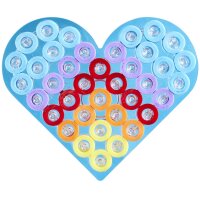 Hama Plaque pour perles à repasser Coeur, transparent