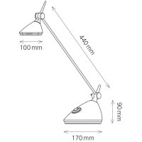 Hansa Lampe de bureau à LED Rio, framboise