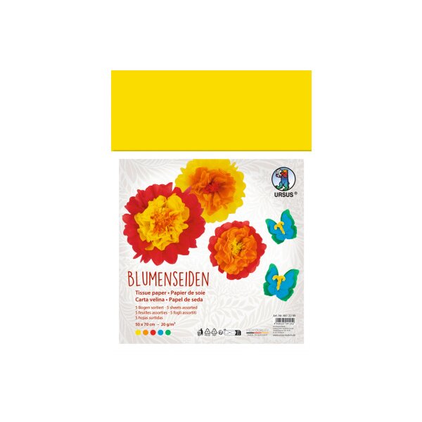 URSUS Papier de soie 50x70cm 4612299 coloré 5 feuilles