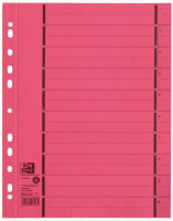 Oxford Trennblätter mit Perforation, DIN A4, rot