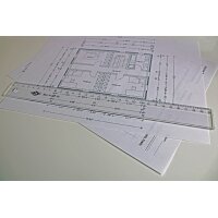 WEDO Règle plate, 300 mm, en plastique, transparente