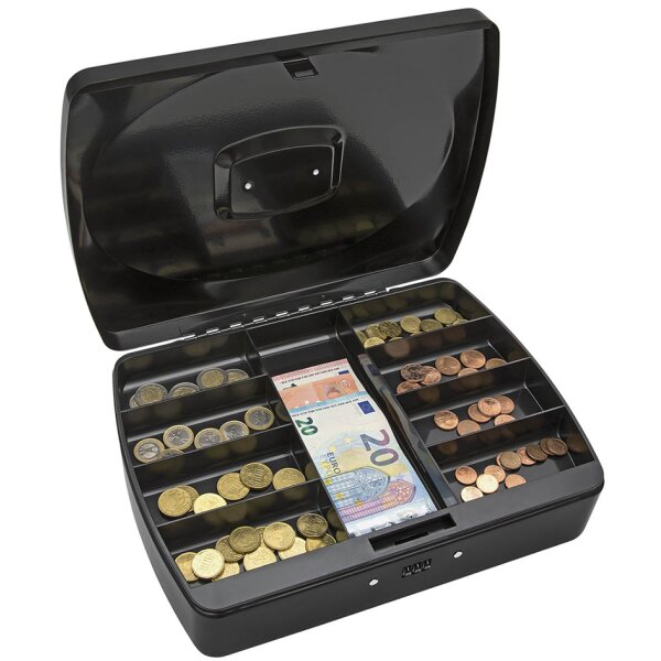 WEDO Caisse &agrave; monnaie avec serrure &agrave; combinaison, noir