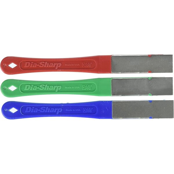 DMT Kit de limes plates diamant Dia-Sharp, kit de 3
