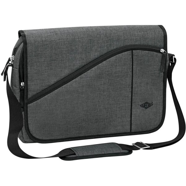 WEDO Notebook-Umh&auml;ngetasche Messenger Bag COLLEGE, grau