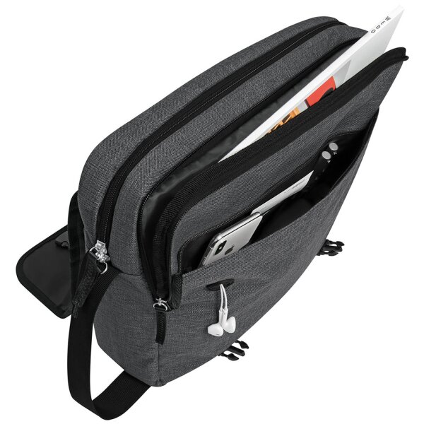 WEDO Notebook-Umh&auml;ngetasche Messenger Bag COLLEGE, grau