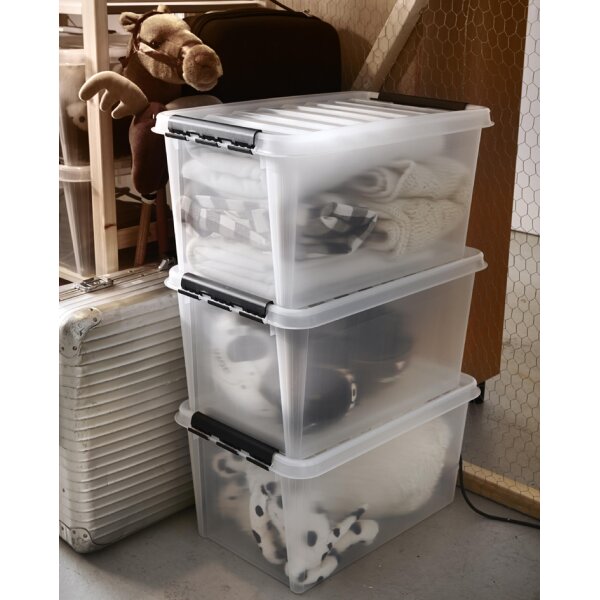 SmartStore Boîte de rangement CLASSIC 46 L, clips: noir