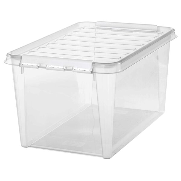 SmartStore Boîte de rangement CLASSIC 46 L, clips: blanc