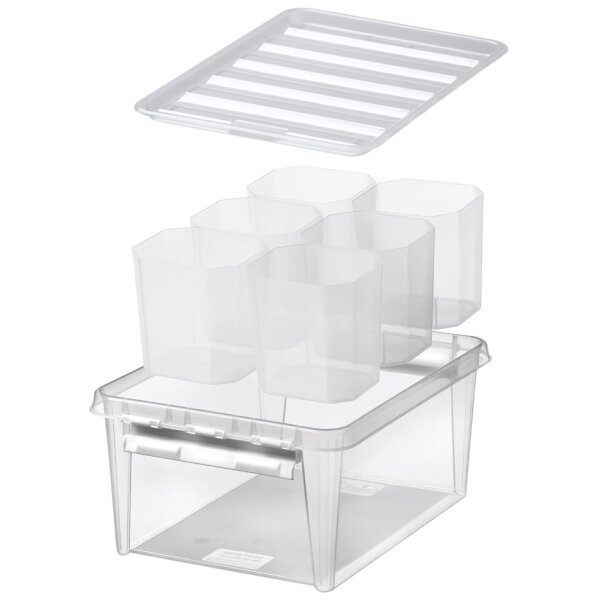 SmartStore Boîte de rangement CLASSIC 14 L + inserts, noir