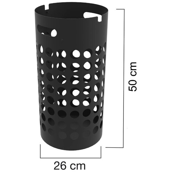 UNiLUX Porte-parapluie SLIM, en plastique, noir