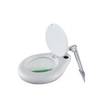 UNiLUX LED-Lupenleuchte ZOOM, mit Tischklemme, weiss