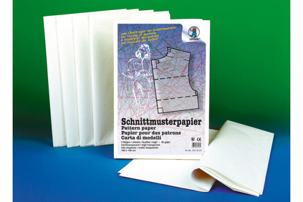 URSUS Schnittmusterpapier 100x150cm 2761000 40g, transparent 5 Blatt