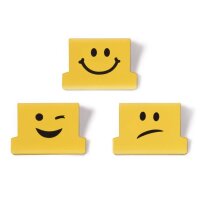 RAPESCO Dokumentenclips Supaclip 40, gelb, Smile-Motiv
