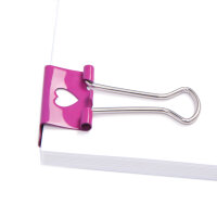 RAPESCO Pince double clip, (L)32 mm, rose, émoticône