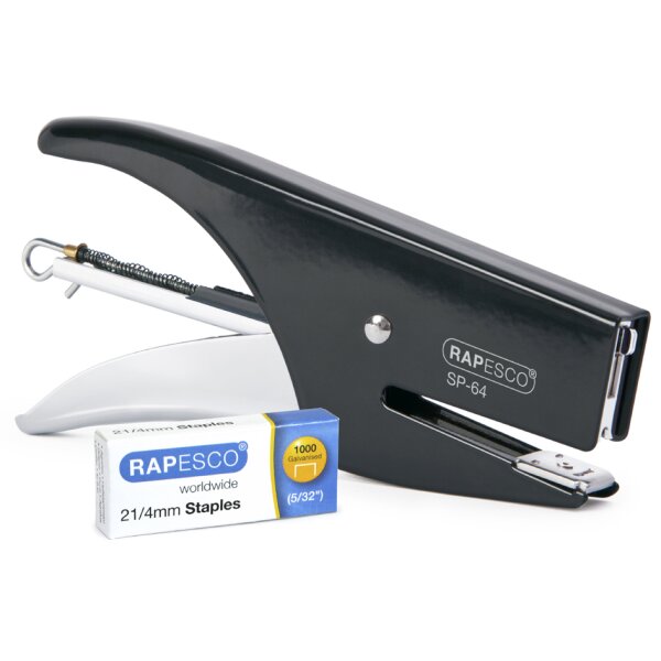 RAPESCO Heftzange SP-64 (6 4 & 21 4 mm), chrom weiss