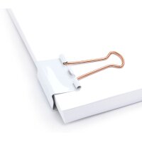 RAPESCO Pince double-clip, (L)19mm, blanc/or rose, 80...