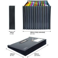 RAPESCO Fächermappe SupaFile, DIN A4, 13...