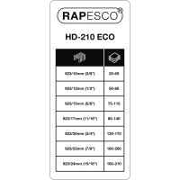 RAPESCO Blockheftgerät ECO HD-210, schwarz + 1.000 Klammern