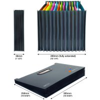 RAPESCO Trieur SupaFile Plus, A4+, 13 compartiments, noir