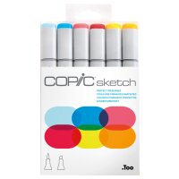 COPIC Marqueur sketch, kit de 6 Perfect Primaries