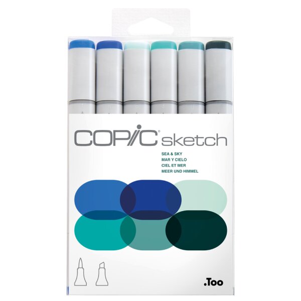 COPIC Marker sketch, 6er Set "Sea & Sky"