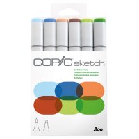 COPIC Marqueur sketch, kit de 6 Earth Essentials