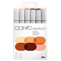 COPIC Marqueur sketch, kit de 6 Skin tones