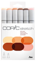 COPIC Marqueur sketch, kit de 6 Skin tones